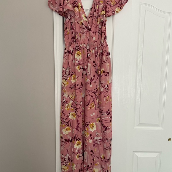Floral Pink Bodysuit - Picture 1 of 3